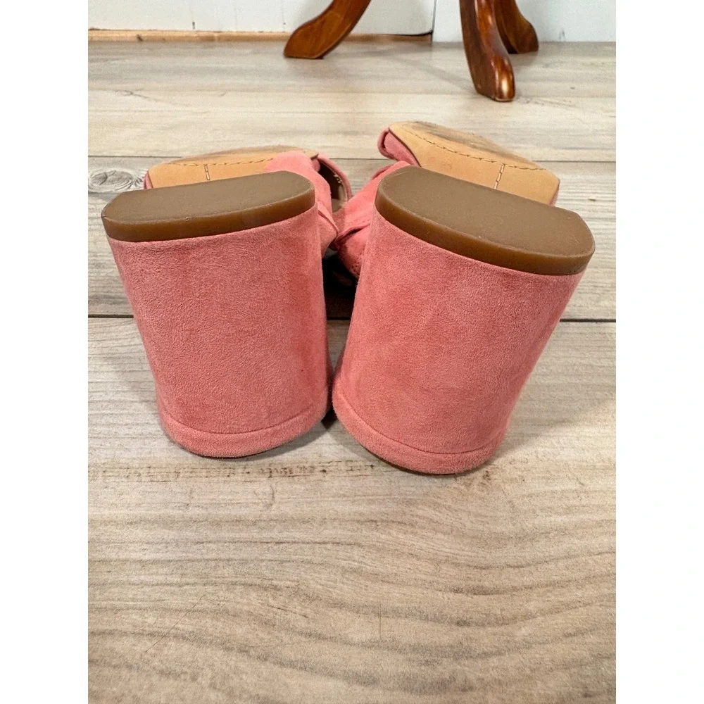 Vince Camuto Pink Stania Leather Sandals Women's 10 Chic Preppy Casual Vacation